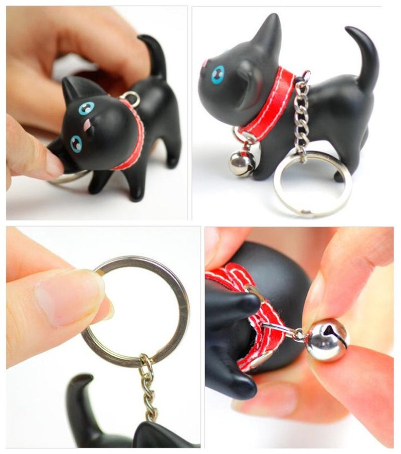 JOYJULY Cat Key Chain Kitten Keyrings for Car Key Chain Kawaii Adorable Bag Pendant Toy,Gift Idea for Girls, Women and Men - Image 4